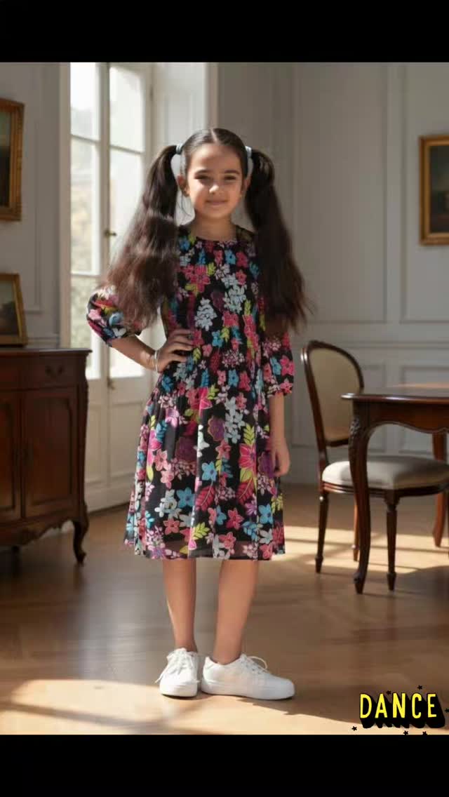 Every time she stands like this in her beautiful floral dress, my heart just melts 🌸💕

​The gorgeous black multi-color floral dress paired with crisp white sneakers – comfortable enough for play, cute enough for every picture-perfect moment.

This is the outfit she feels confident and happy in.

This is the dress you’ll want to capture her in again and again.

​MRP ₹2999 → Special Price ₹1499 (Very Limited Stock)

Stock is disappearing fast.

DM us RIGHT NOW to order